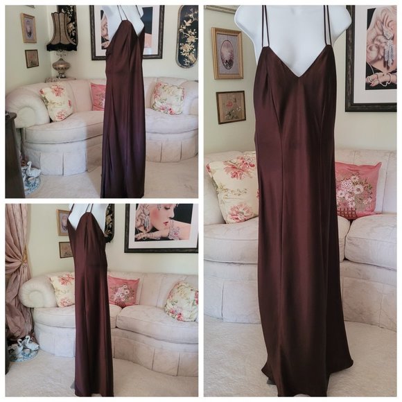 French Maid FM Other - French Maid FM Vintage Intimates Dark Chocolate Brown Silky Low Back Lingerie